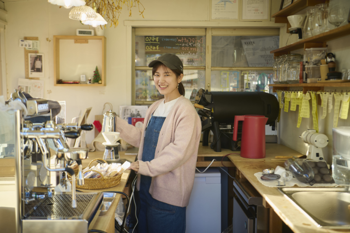 ▲在「ushikuni cafe」可以品嘗到旅外返鄉的負責人曾根晴所提供的精品咖啡。　圖：千葉縣 PR PROJECT／提供