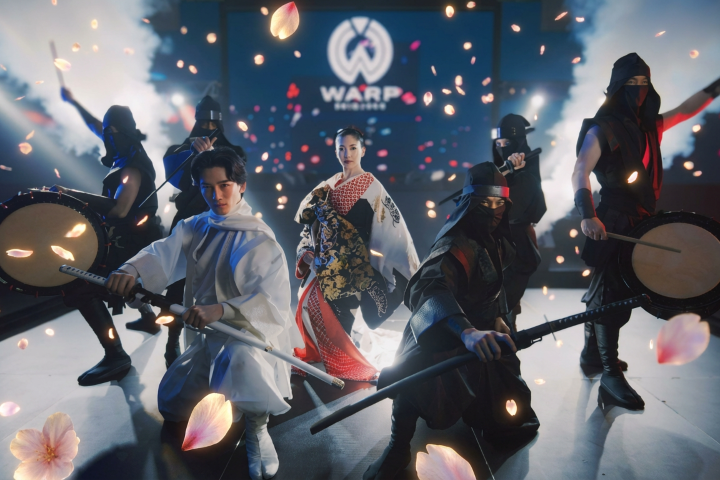 「Ninja＋Kabuki Tokyo」結合忍者、歌舞伎、和太鼓三種元素打造華麗的舞台表演。　圖：Ninja＋Kabuki Tokyo 製作委員会／提供