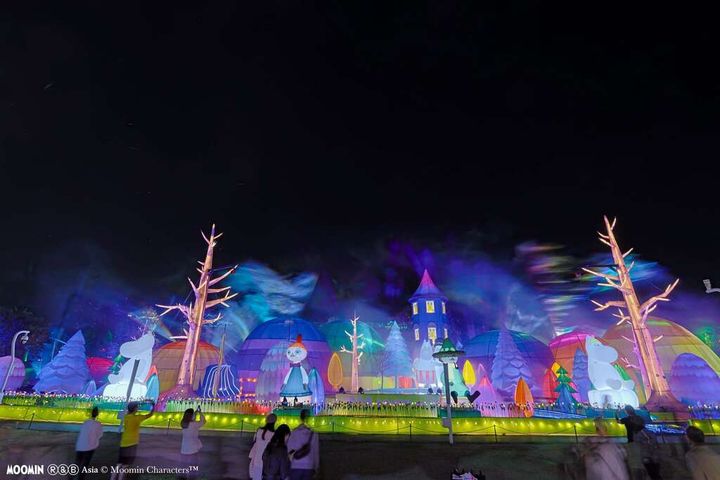 ▲今年燈會透過與國際 IP 「姆明一族（The Moomins）」合作，精心營造出北歐慢活。　圖：台中市政府觀光旅遊局／提供