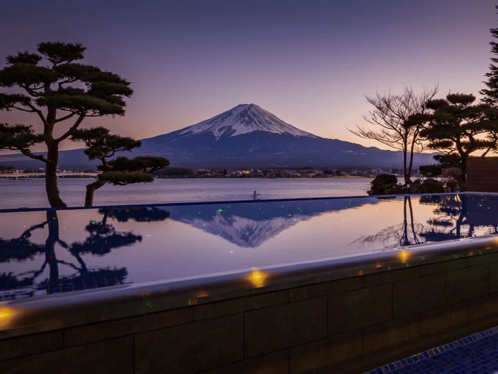▲秀峰閣湖月擁有富士山觀景足浴露台，可盡情欣賞壯麗美景。　圖：Klook／提供