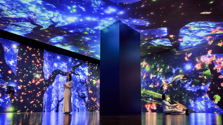 ▲「擬態之森」以原生森林為舞台，透過光影呈現蝴蝶群飛與生物擬態景象，營造沉浸式自然體驗。　圖：DeNA／提供
