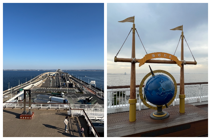  ▲東京灣跨海公路延伸至海中央，「海螢」可360度飽覽海景與天際線。　圖：向日遊／提供