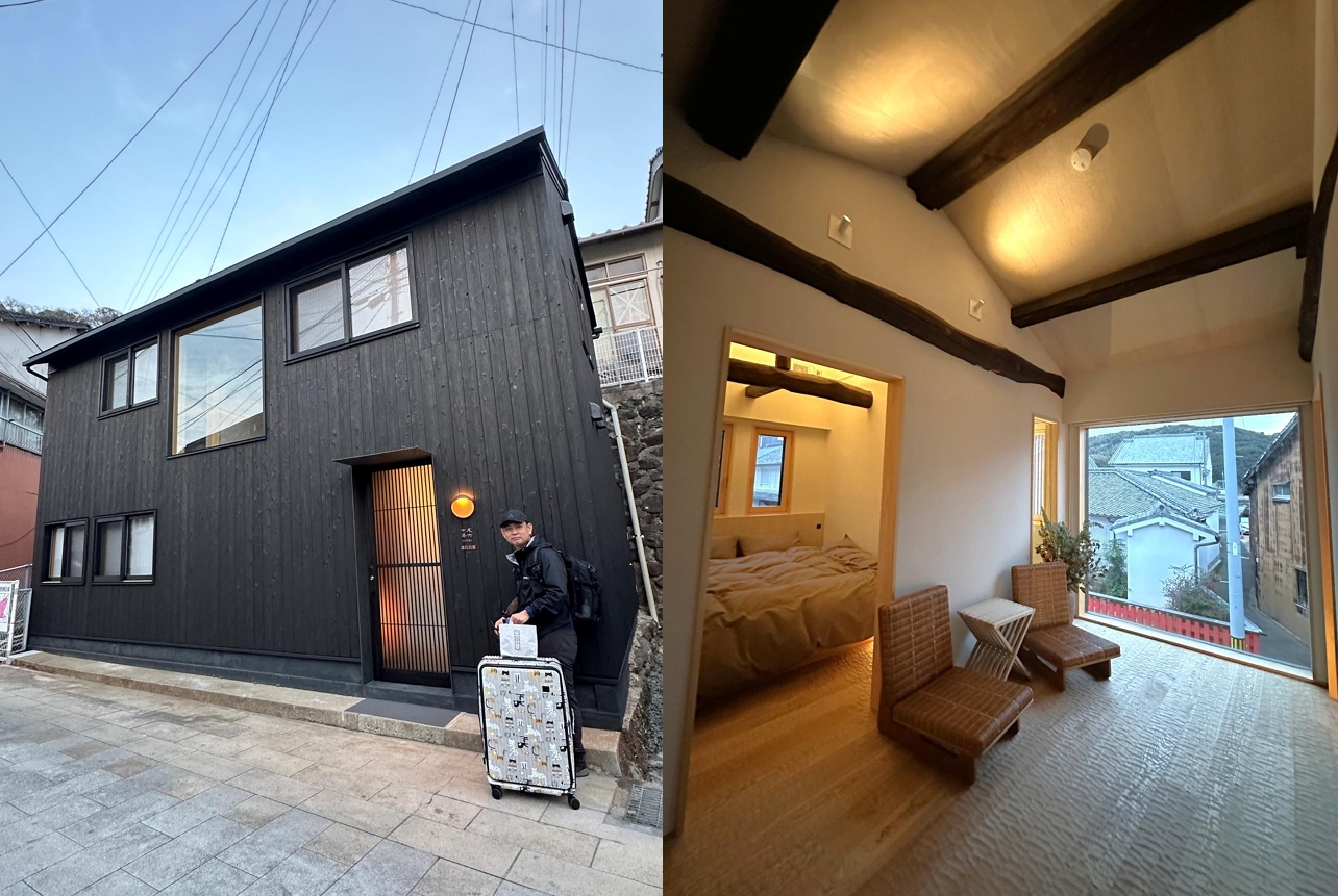 ▲獨棟兩層樓的浦田別邸是百年老宅改裝而成，位於中尾家屋敷對面。圖：蔡雅雯╱攝