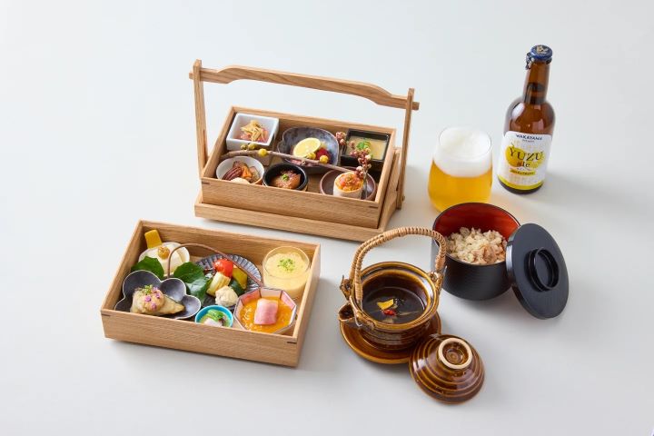 ▲於「GRAN 天空」2號車、3號車供應的春夏版午餐。【※ 禁止酒駕；飲酒過量，害人害己。】　圖：南海電氣鐵道株式會社／提供