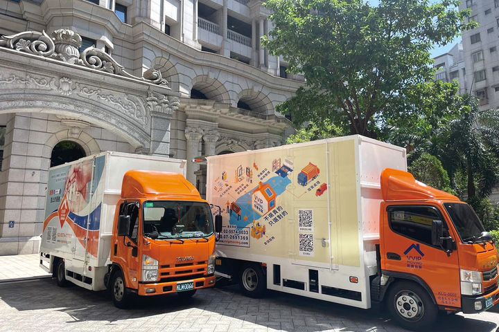 ▲為了創造差異化服務，創勝包裝特別獨家設計貨車。　圖：創勝包裝／提供