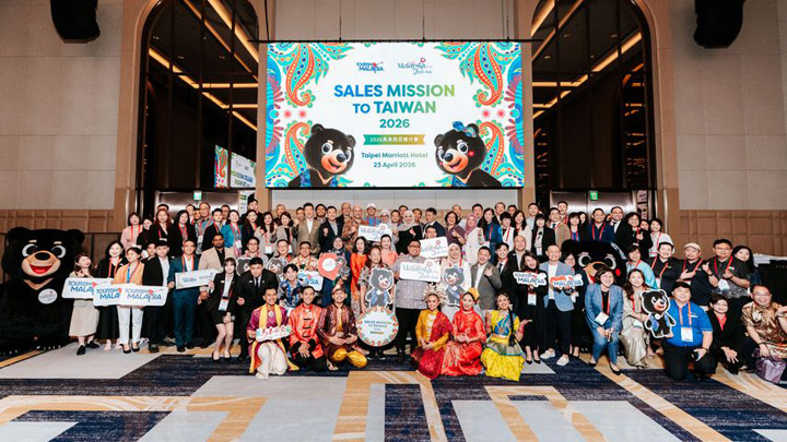▲「2026馬來西亞推介會」臺北場04/23在臺北萬豪酒店舉辦，共有近60家當地業者共襄盛舉。　圖：馬來西亞觀光局／提供