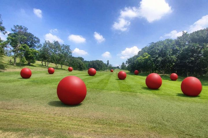 ▲「紅咚咚」裝置藝術（示意圖）。　圖：高雄市政府觀光局／提供