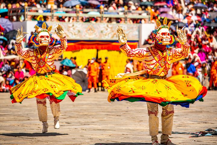 ▲在「札西霍宗」舉行的「廷布策秋節」是不丹最重要的宗教和社會活動之一。　圖：不丹旅遊局／提供