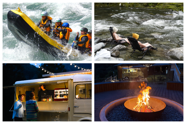 ▲不僅能體驗溪流上的水上活動，園區還有大型營火和餐車可以享受完美的露營之夜。　圖：佐佐木工業／提供