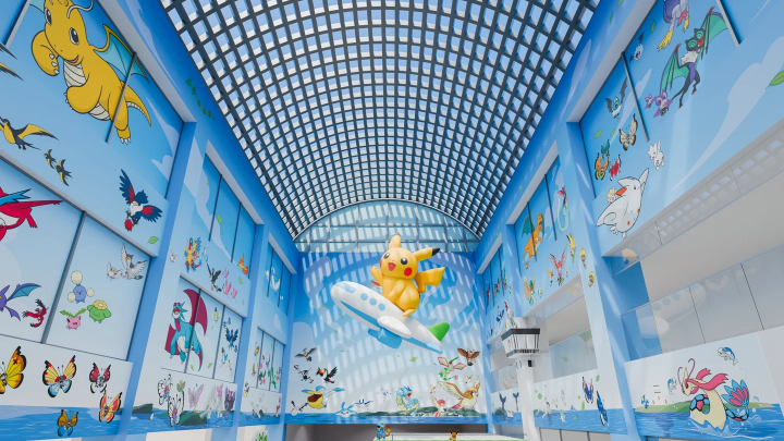 ▲「寶可夢」為主題的能登機場。　©Pokémon. ©Nintendo/Creatures Inc./GAME FREAK inc.　圖：石川縣／提供
