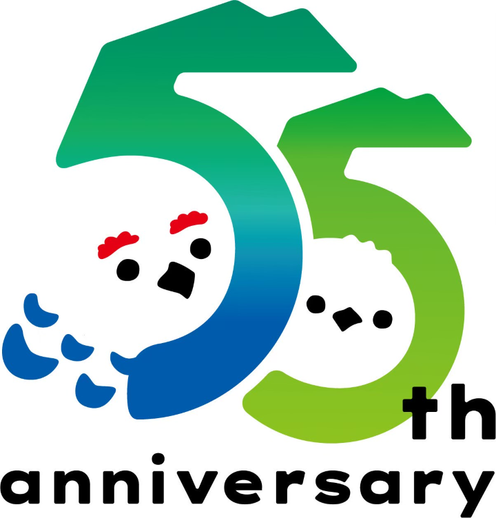 ▲立山黑部55周年 Logo 貼紙。　圖：向日遊／提供