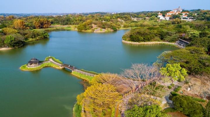 ▲關廟「大潭埤旺萊公園」美景。　圖：台南市政府觀光旅遊局／提供