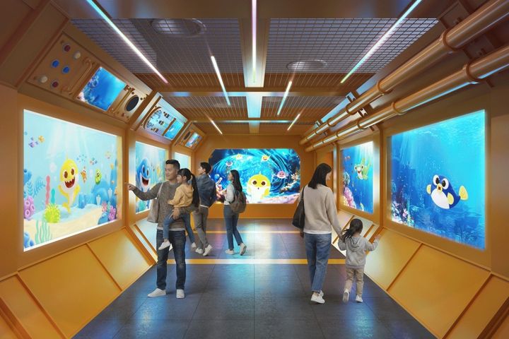 首爾親子展《鯊魚寶寶》AI 展覽。　圖：KKday／提供