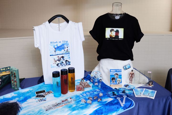 ▲《進擊的巨人》周邊商品。　圖：遠雄遊憩休閒事業總管理處／提供