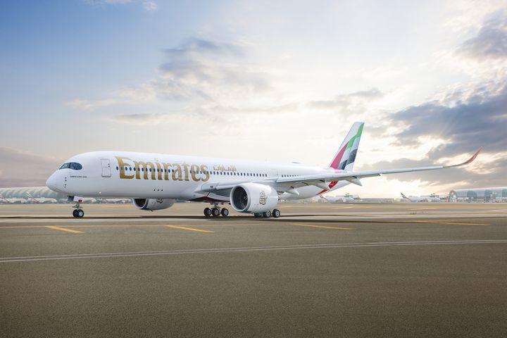 新一代 A350客機加入「台北－杜拜」航線。　圖：阿聯酋航空／提供 