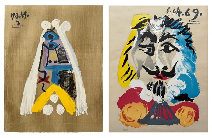 ▲現場展示《PICASSO IMAGINARY PORTRAITS：畢卡索想像中的人物肖像》系列作品。　圖：阿里山賓館／提供