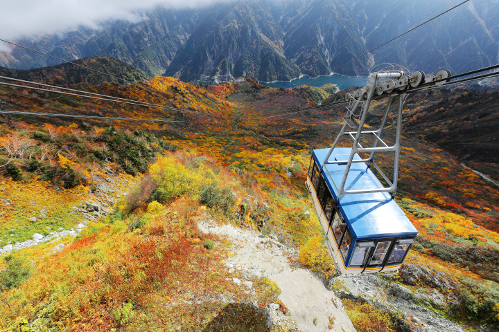 ▲「立山架空索道纜車」能觀賞360度環繞美景。　圖：向日遊／提供