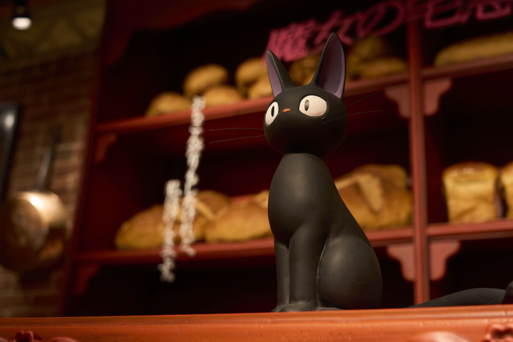 現場展示作品《魔女宅急便》中的場景。Ⓒ Studio Ghibli　圖：「週五 Load Show 與吉卜力展」 佐賀展實行委員會／提供