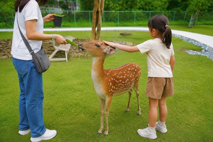 ▲「鄒族逐鹿文創園區」從古獵場狩獵，成功的走向梅花鹿復育，每年吸引許多觀光客前往與萌鹿互動同樂。　圖：阿里山賓館／提供