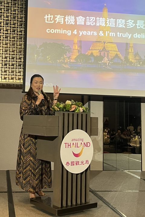 ▲台北辦事處新任處長張瑞祺女士表示，將持續推動台泰交流，深化旅遊合作，實踐質量並進的觀光發展。　圖：泰國觀光局／提供