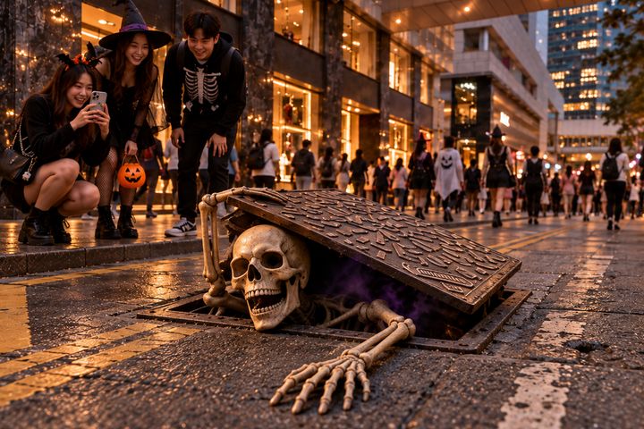 「香港置地－中環萬聖節」遮打道將化身成熱鬧的 Cosplay 街頭派對，一直狂歡至深夜。　圖：香港旅遊發展局／提供