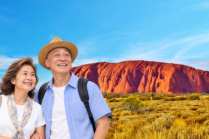 ▲走訪澳洲之心－「艾爾斯岩」（烏魯魯），欣賞紅土大地的壯闊奇景。　圖：環球旅行社／提供
